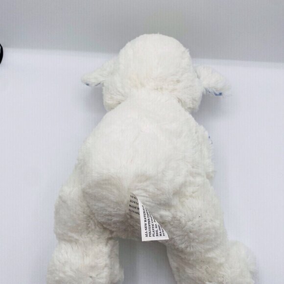 Unbranded White Blue Baby Lamb With Flower Plush 10” - Picture 4 of 5